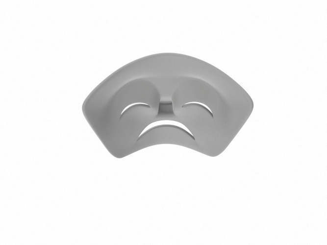 Theater Sad Mask 3D Print 265057