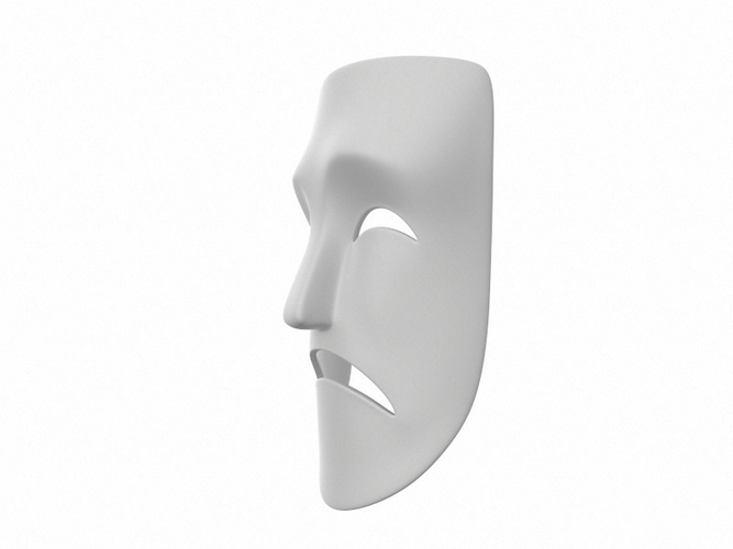 Theater Sad Mask 3D Print 265059