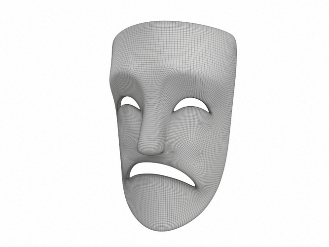 Theater Sad Mask 3D Print 265061