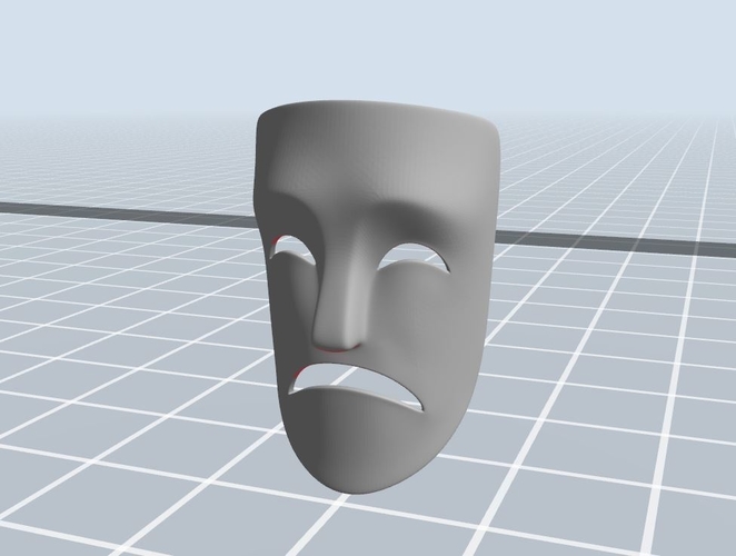 Theater Sad Mask 3D Print 265062