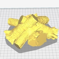 Small troncos chimenea 3D Printing 265278