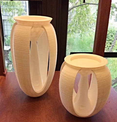 Curved Pillars Modern Tealight Holders 3D Print 26530