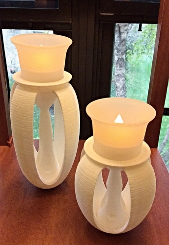 Curved Pillars Modern Tealight Holders 3D Print 26532