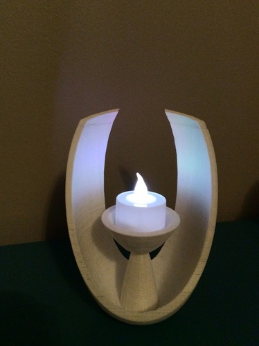 Modern Open Oval Tealight Holder 3D Print 26534