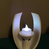 Modern Open Oval Tealight Holder - Thumbnail 2