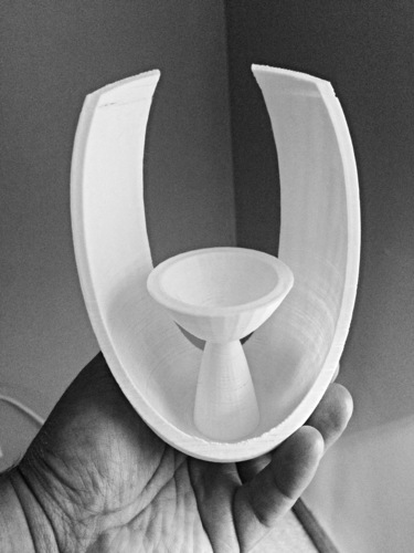 Modern Open Oval Tealight Holder 3D Print 26536