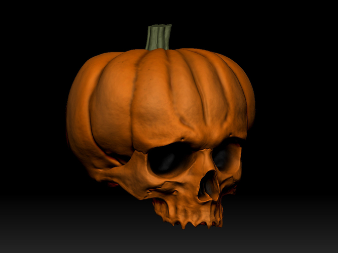 Pumpkin skull 3D Print 265410