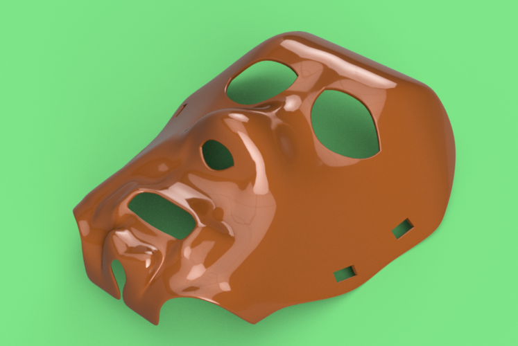 real halloween mask v01 magic ritual sport for 3d-print or cnc