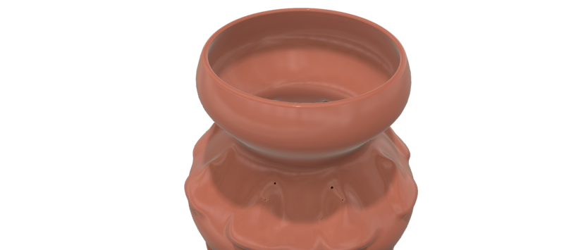 country style vase cup vessel v308 for 3d-print or cnc