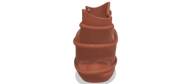 country style vase cup vessel v309 for 3d-print or cnc