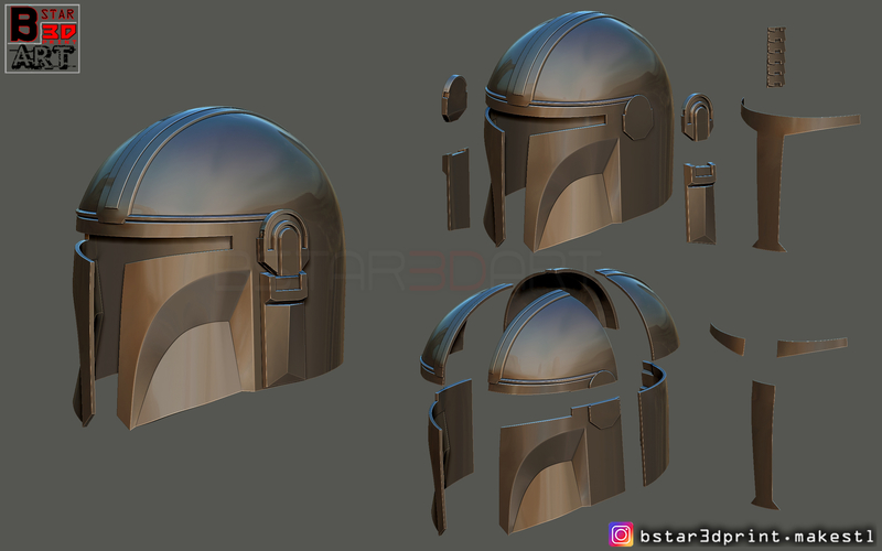 Mandalorian Helmet - STAR WARS movie 2019 3D Print 265661