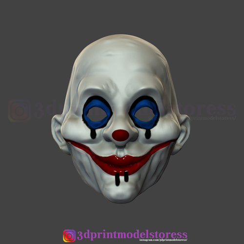 Henchmen Dark Knight Clown Joker Mask Costume Helmet 3D Print 265783