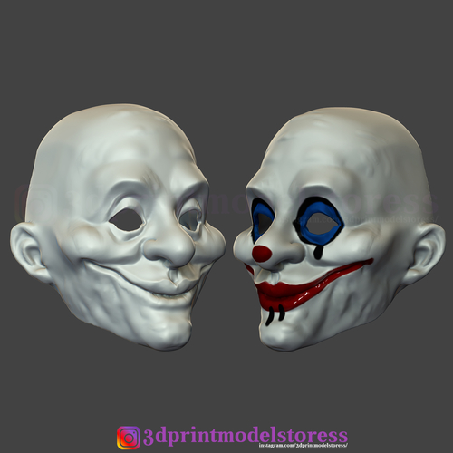 Henchmen Dark Knight Clown Joker Mask Costume Helmet 3D Print 265790