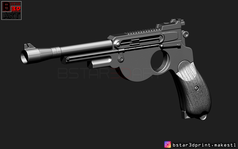 Mandalorian Blaster -  Pistol Gun - Mandalorian Star Wars  2019  3D Print 265801