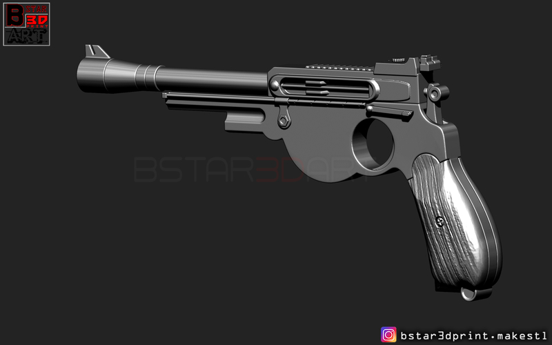 Mandalorian Blaster -  Pistol Gun - Mandalorian Star Wars  2019  3D Print 265802