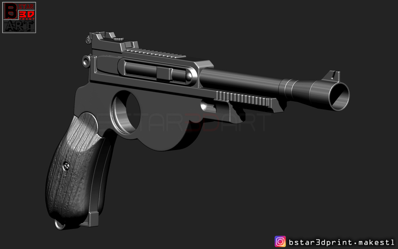 Mandalorian Blaster -  Pistol Gun - Mandalorian Star Wars  2019  3D Print 265806