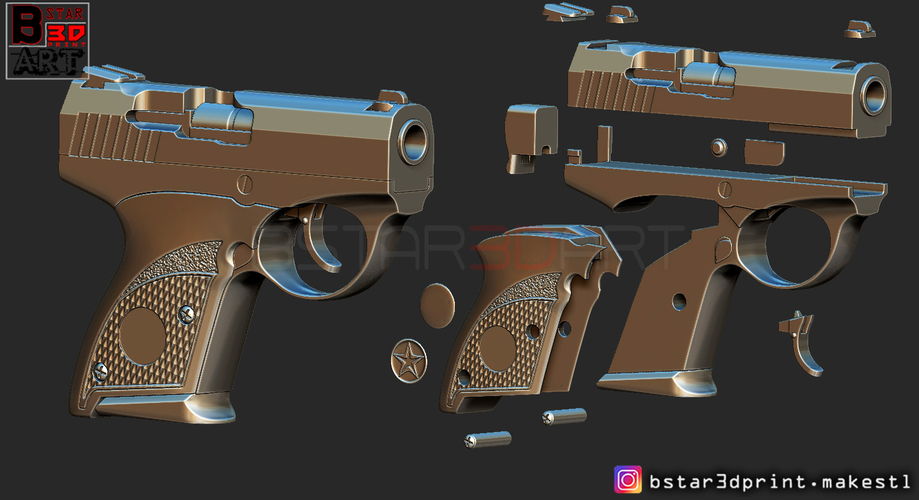 Bond Bullpup 9 Gun 3D print model 3D Print 265866