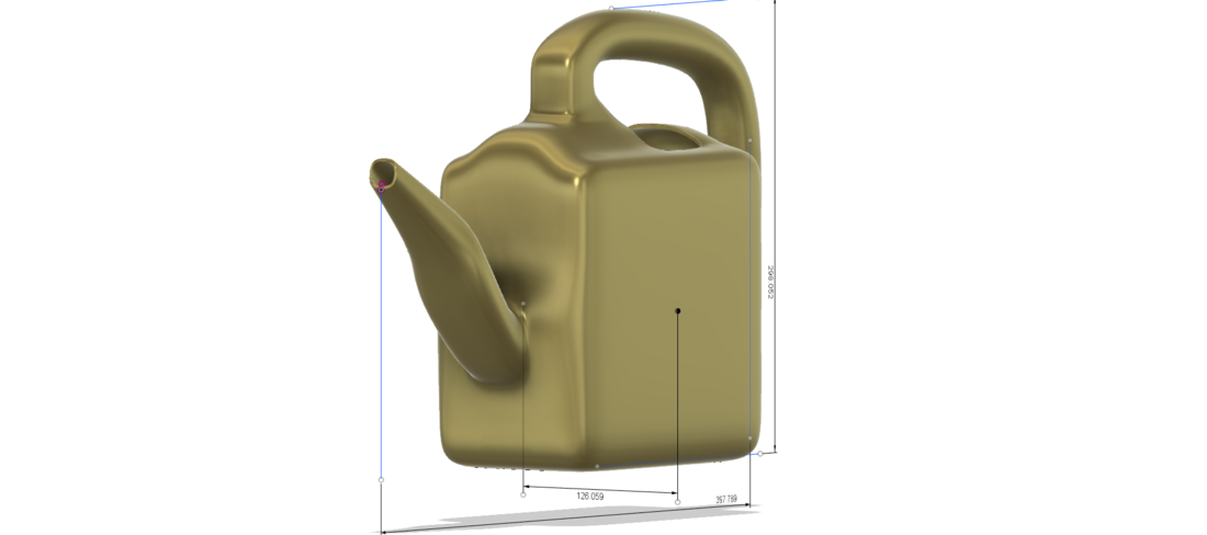 handle exclusive professional  watering can for flowers v11  3D Print 265887