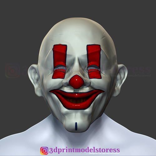 Henchmen Dark Knight Clown Joker Mask Costume Helmet  3D Print 265912