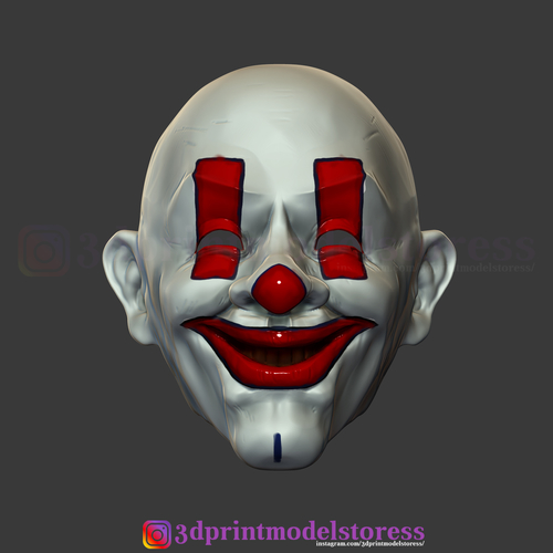 Henchmen Dark Knight Clown Joker Mask Costume Helmet  3D Print 265913