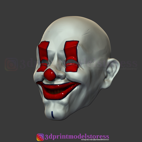 Henchmen Dark Knight Clown Joker Mask Costume Helmet  3D Print 265914