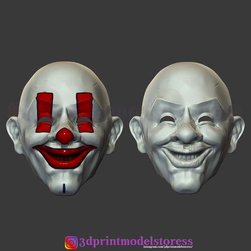 Henchmen Dark Knight Clown Joker Mask Costume Helmet  3D Print 265918