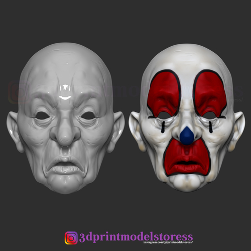 Joker Henchmen Dark Knight Clown Mask Costume Helmet 3D Print 265929