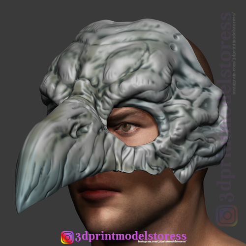Raven Skull Mask Costume Cosplay Halloween Helmet 3D Print 265932