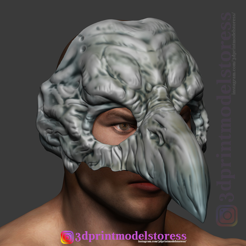 Raven Skull Mask Costume Cosplay Halloween Helmet 3D Print 265933