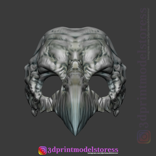 Raven Skull Mask Costume Cosplay Halloween Helmet 3D Print 265934