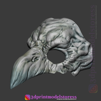 Raven Skull Mask Costume Cosplay Halloween Helmet - Thumbnail 4