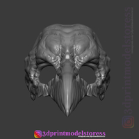 Raven Skull Mask Costume Cosplay Halloween Helmet - Thumbnail 5