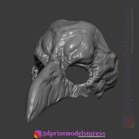 Raven Skull Mask Costume Cosplay Halloween Helmet - Thumbnail 6