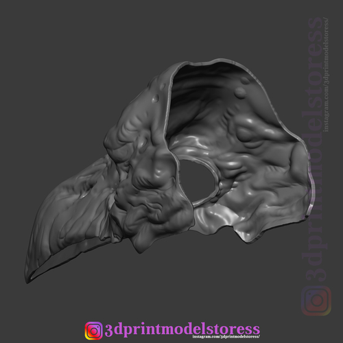 Raven Skull Mask Costume Cosplay Halloween Helmet 3D Print 265939