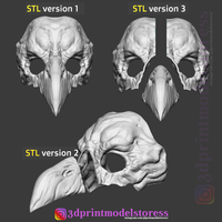 Raven Skull Mask Costume Cosplay Halloween Helmet - Thumbnail 9