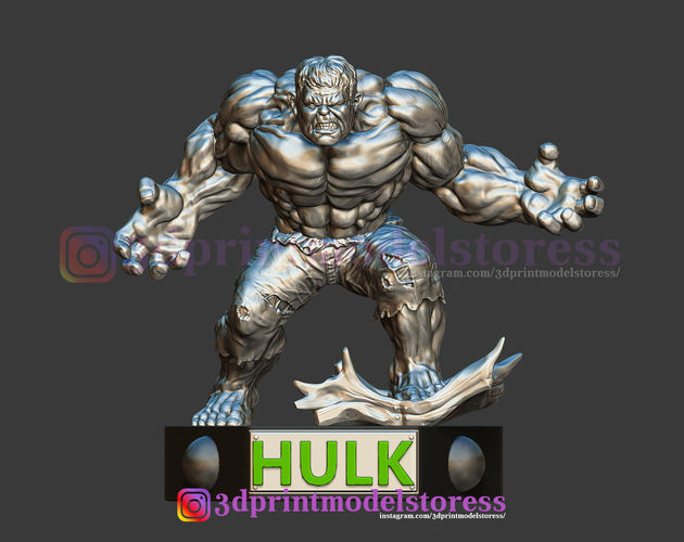 Super Hulk Marvel Comic Statue 3D Printable STL File