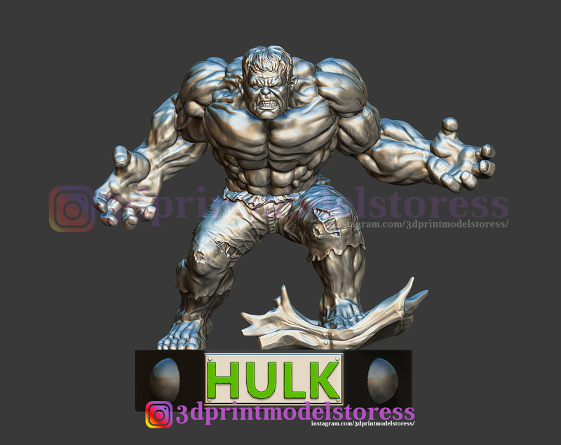 Super Hulk Marvel Comic Statue 3D Printable STL File