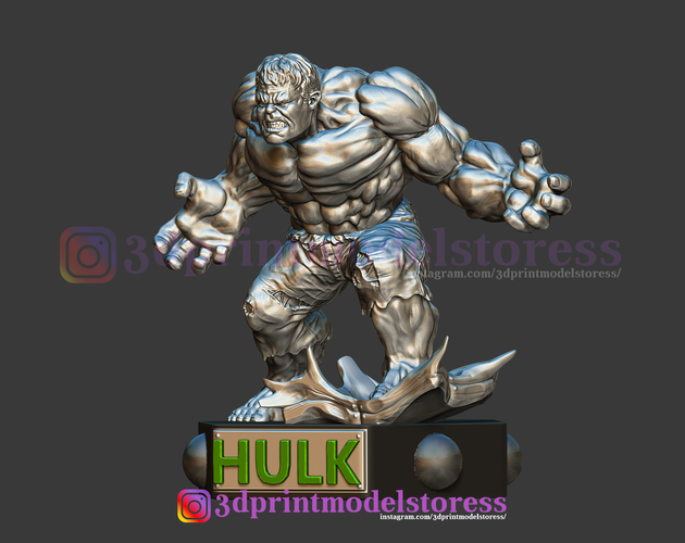 Super Hulk Marvel Comic Statue 3D Printable STL File 3D Print 265943