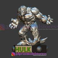 Super Hulk Marvel Comic Statue 3D Printable STL File - Thumbnail 2