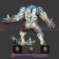 Super Hulk Marvel Comic Statue 3D Printable STL File - Thumbnail 4