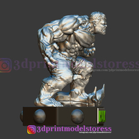 Super Hulk Marvel Comic Statue 3D Printable STL File - Thumbnail 5