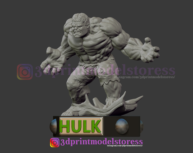 Super Hulk Marvel Comic Statue 3D Printable STL File 3D Print 265948