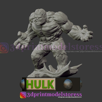 Super Hulk Marvel Comic Statue 3D Printable STL File - Thumbnail 7