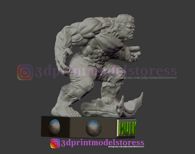 Super Hulk Marvel Comic Statue 3D Printable STL File 3D Print 265949