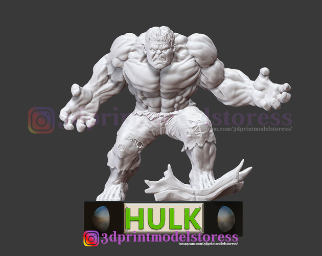 Super Hulk Marvel Comic Statue 3D Printable STL File 3D Print 265950