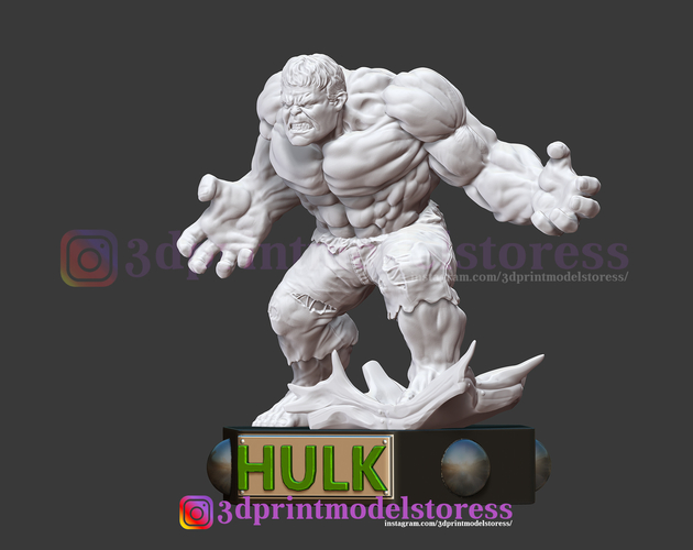 Super Hulk Marvel Comic Statue 3D Printable STL File 3D Print 265951