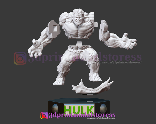 Super Hulk Marvel Comic Statue 3D Printable STL File 3D Print 265952