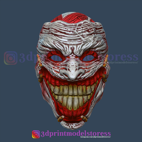 Clown Joker Death Mask Cosplay Costume Helmet 3D Print 265963