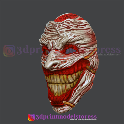 Clown Joker Death Mask Cosplay Costume Helmet 3D Print 265964