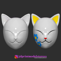 Makomo Mask Kimetsu no Yaiba Costume Cosplay Helmet - Thumbnail 5